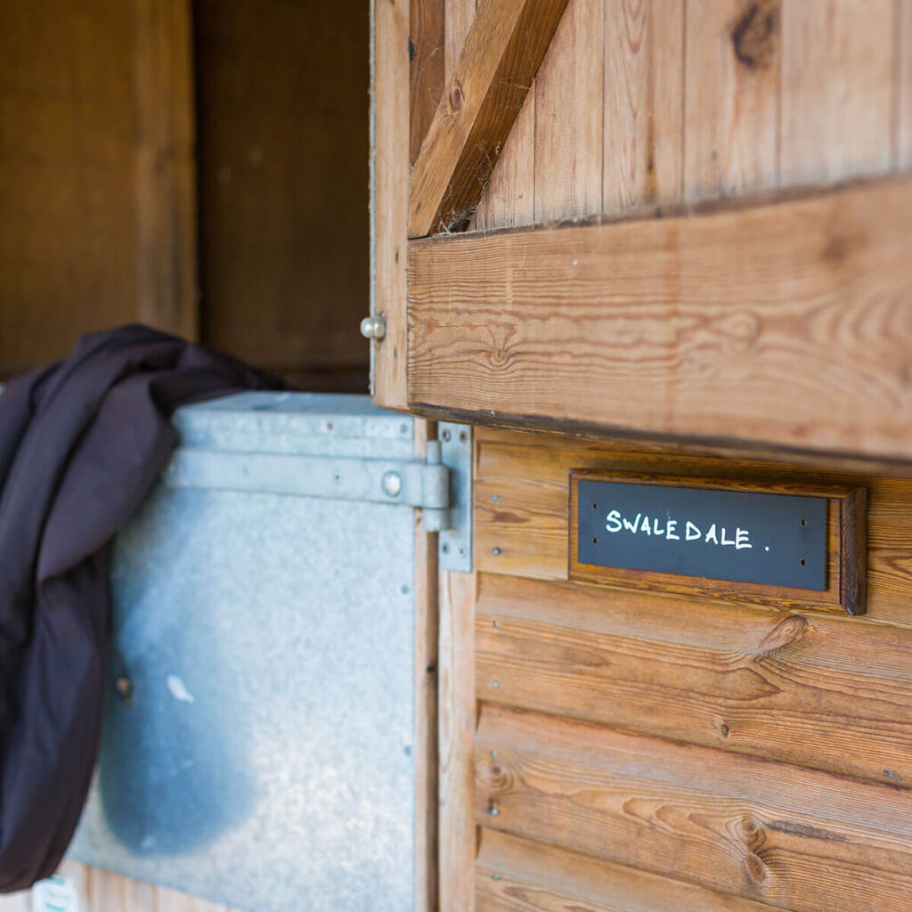 A stable door swung open at the top at Settledown Retreats